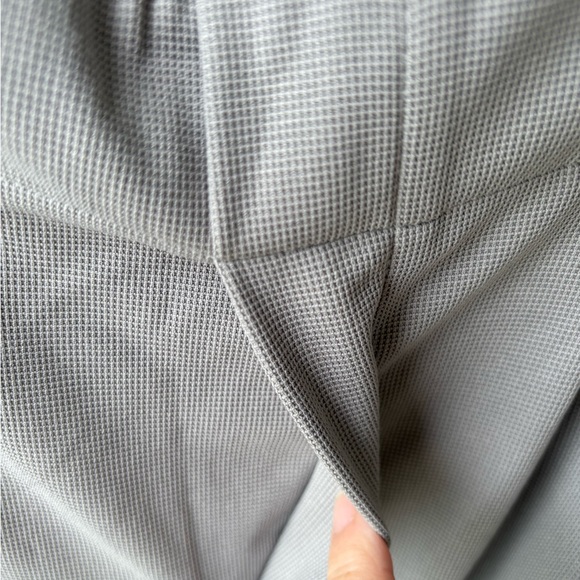 HALARA High Waist Waffle Knit Wide Leg Pants Gray Size Large Long NWT - Picture 7 of 11